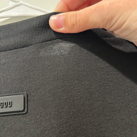 NWT Fear of God Essentials Super Oversized Black T-Shirt Dress with Pockets Sz L - Picture 8 of 9